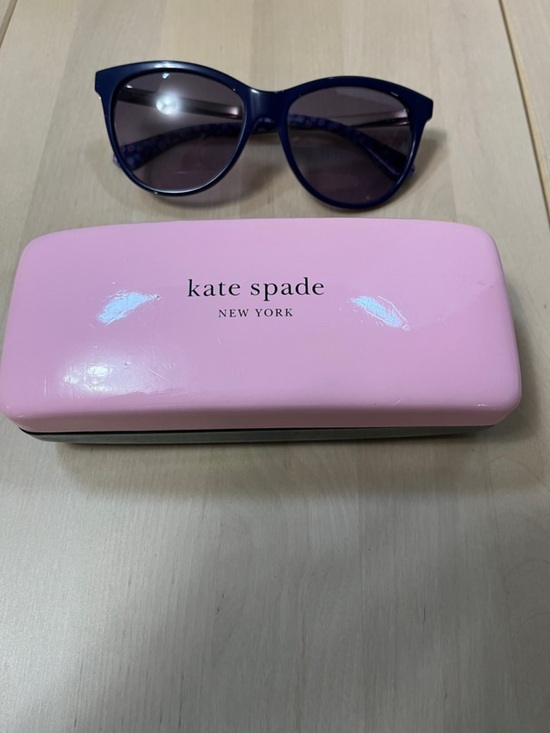 Kate Spade Jizelle Bluish Purple w/ Gold Trim Sunglasses & Case Women’s Small main image 6
